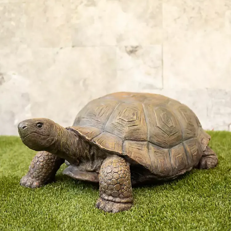 Garden Statues-Kirklands Home Tortoise Statue Gray