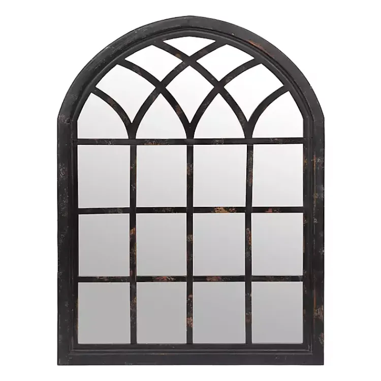 Decorative Mirrors-Kirklands Home Sadie Arch Wall Mirror Black