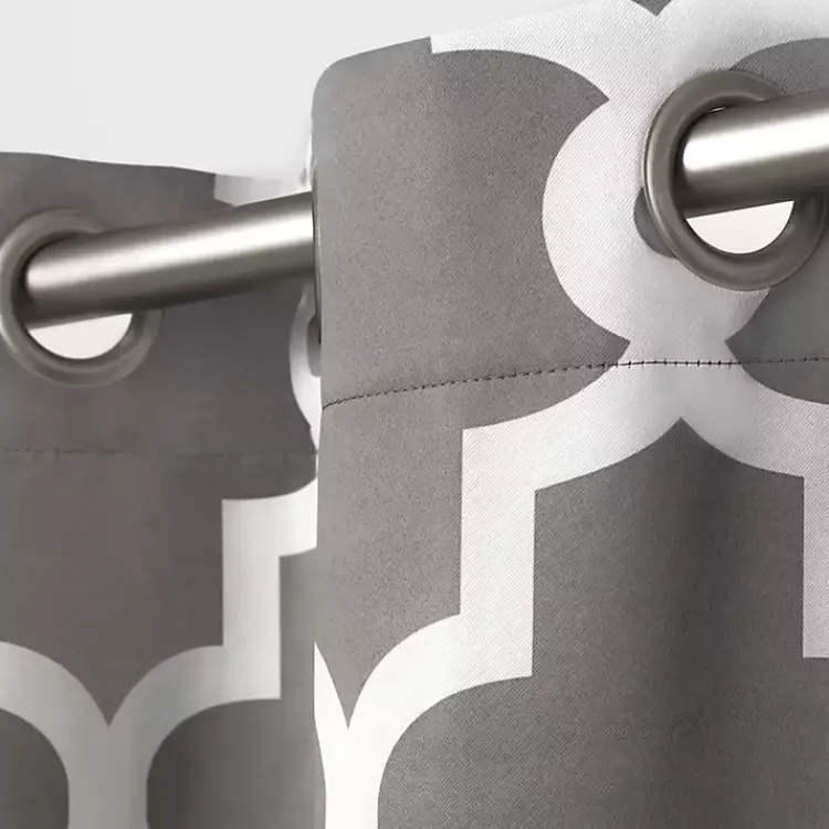 Curtains & Drapes-Kirklands Home Maxwell Blackout Curtain Panel Set, 84 in. Gray