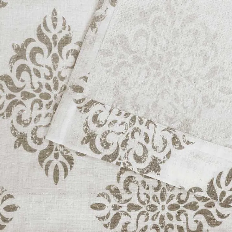 Curtains & Drapes-Kirklands Home Nagano Linen Curtain Panel Set, 96 in. Tan