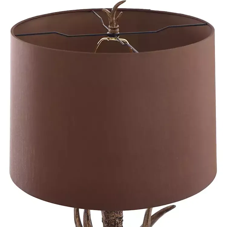 Table Lamps-Kirklands Home Faux Antler Table Lamp Brown