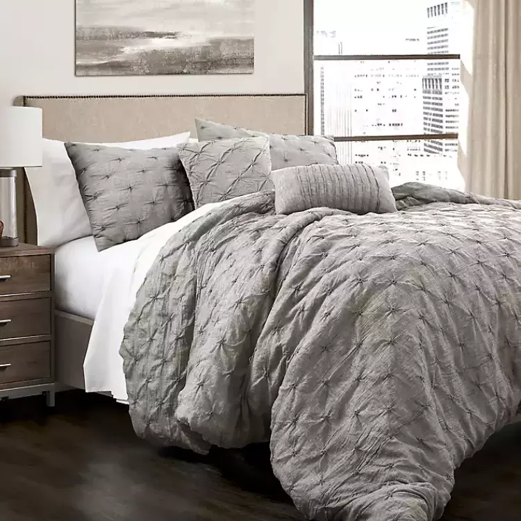 Comforters-Kirklands Home Ravello 5-pc. Full/Queen Comforter Set Gray