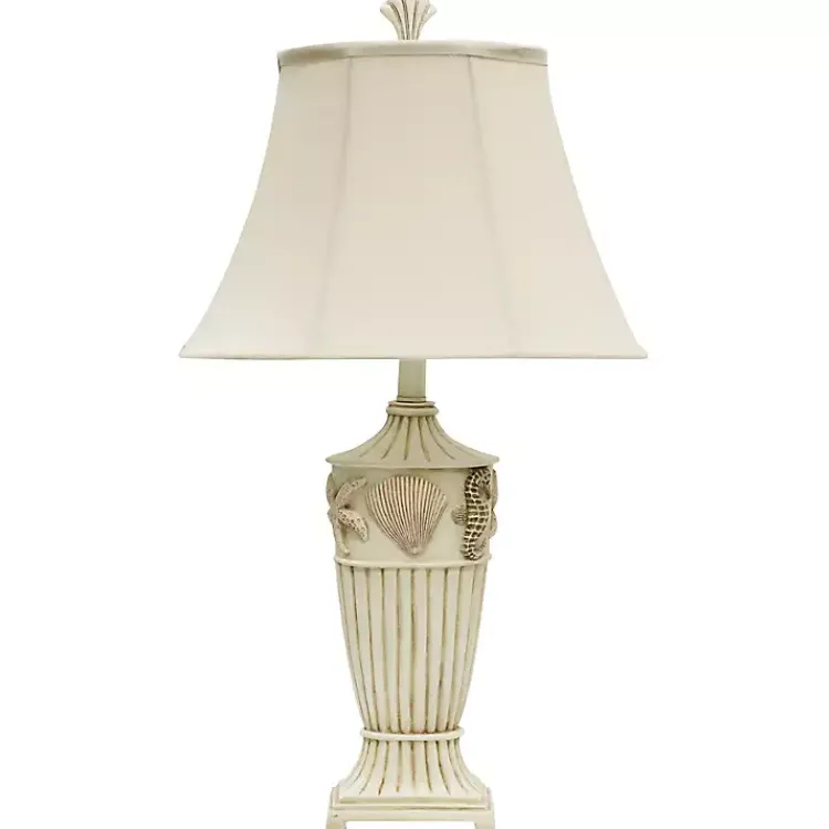 Table Lamps-Kirklands Home Seaside Cream Table Lamp Ivory