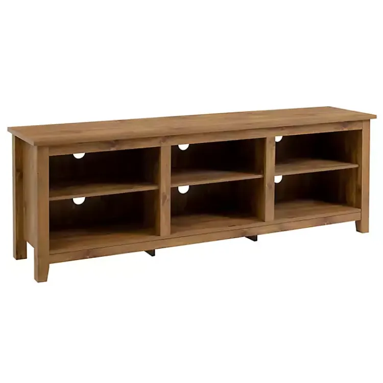 Tv Stands & Media Consoles-Kirklands Home Barnwood TV Stand, 70 in. Brown