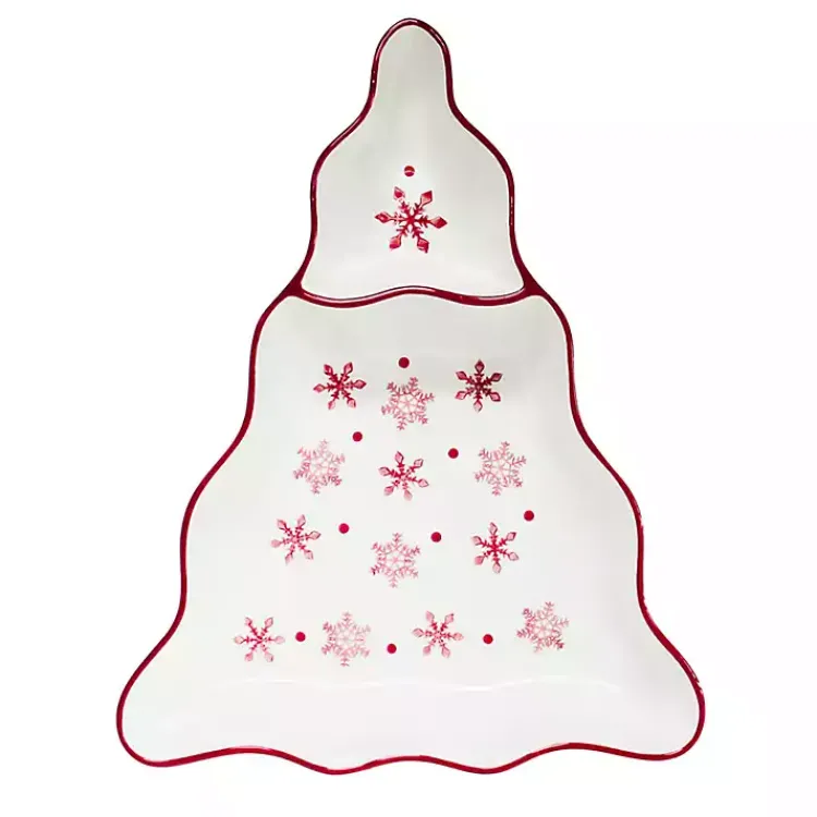 Serving & Entertaining-Kirklands Home Winterfest Tree Chip and Dip Platter