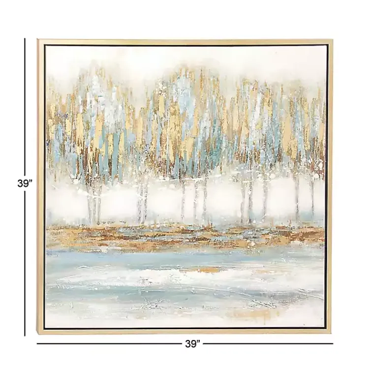 Canvas Art-Kirklands Home Blue Abstract Trees Framed Canvas Art Print