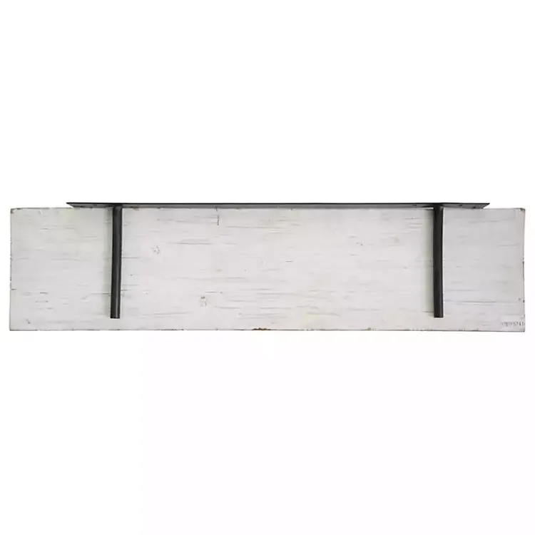 Shelves-Kirklands Home Whitewashed Wood Floating Shelf, 36 in.