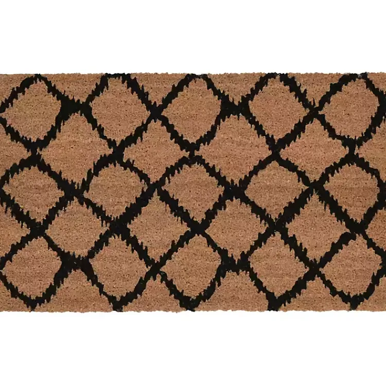 Doormats-Kirklands Home Black Lattice Doormat