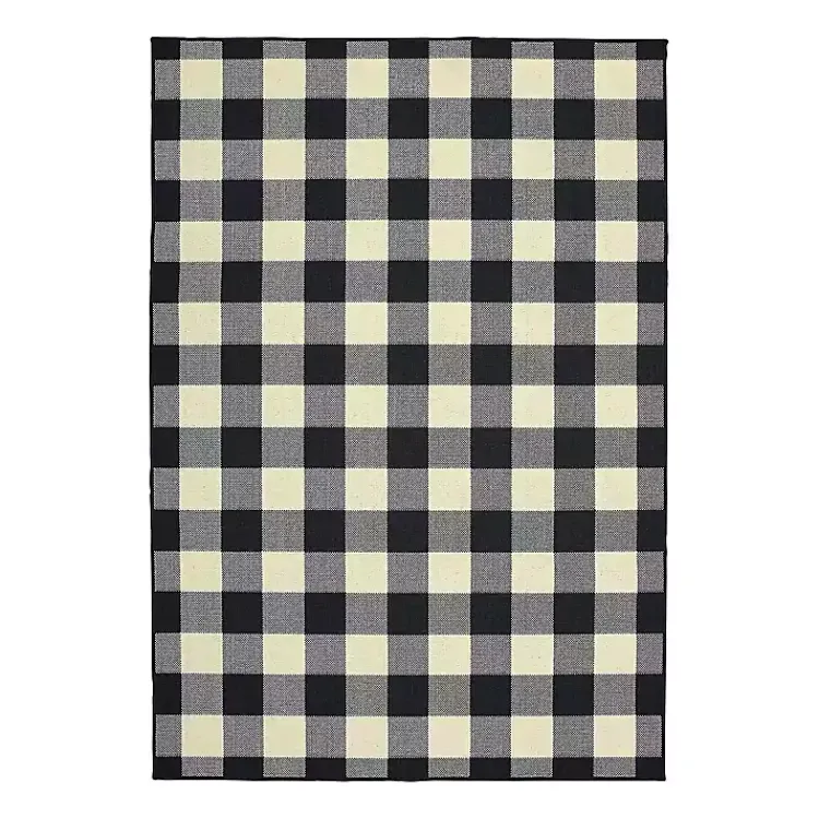 Outdoor Rugs-Kirklands Home Madura Buffalo Check Outdoor Area Rug, 5x7