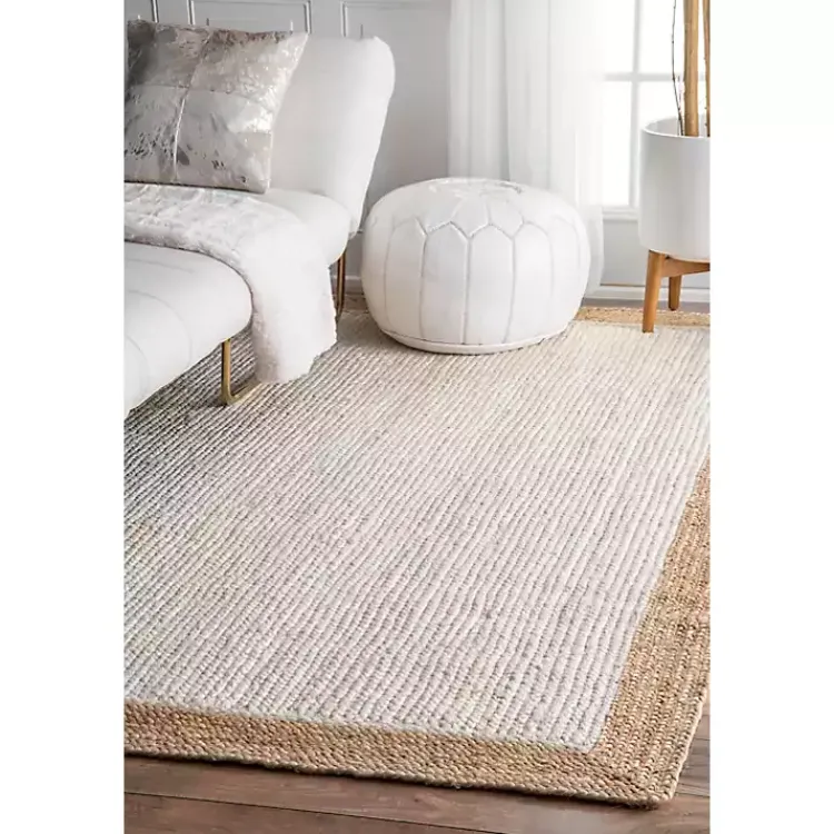 Area Rugs-Kirklands Home and Natural Corsica Area Rug, 5x8 White