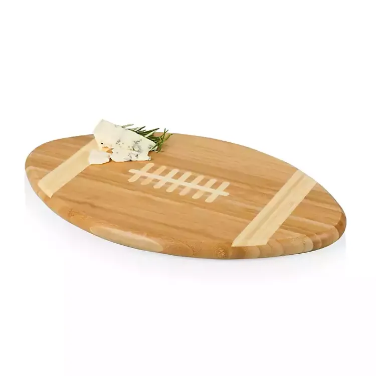 Serving & Entertaining-Kirklands Home Bamboo Football Cutting Board Brown