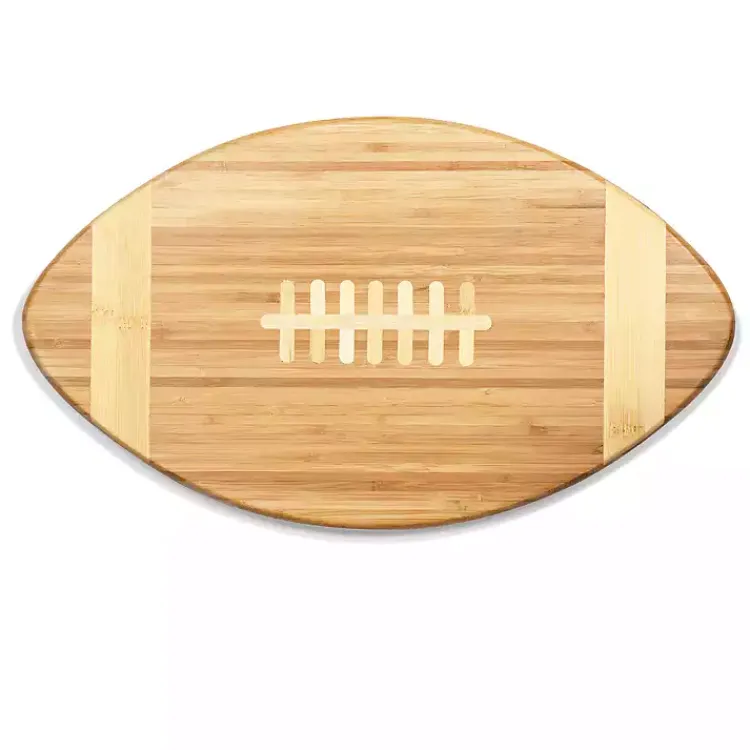 Serving & Entertaining-Kirklands Home Bamboo Football Cutting Board Brown