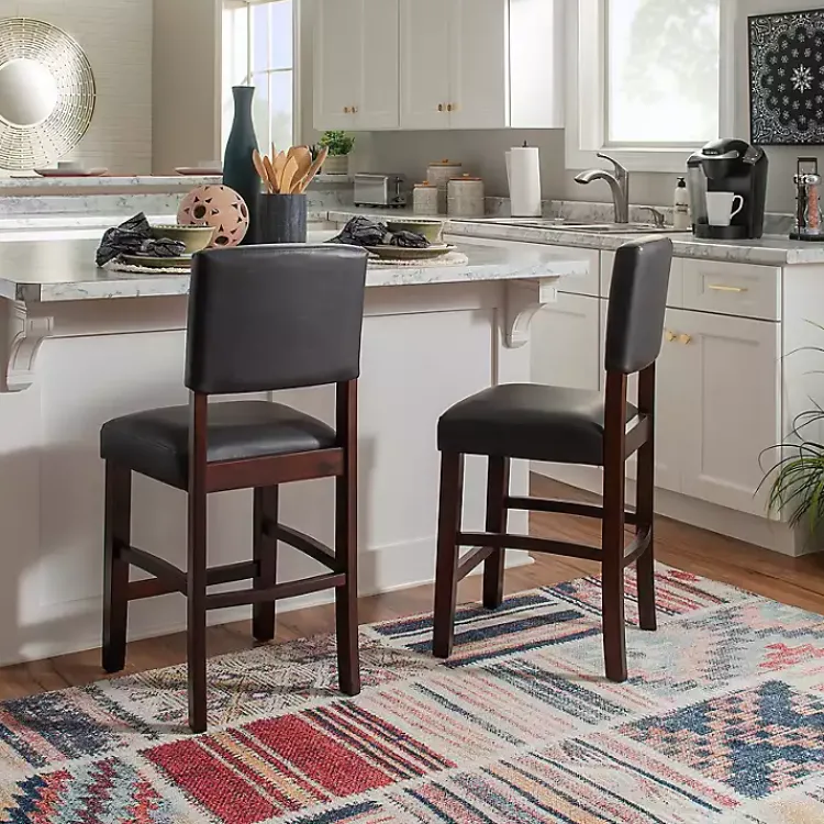 Bar Stools & Counter Height Stools-Kirklands Home Sydney Espresso Counter Stool Brown