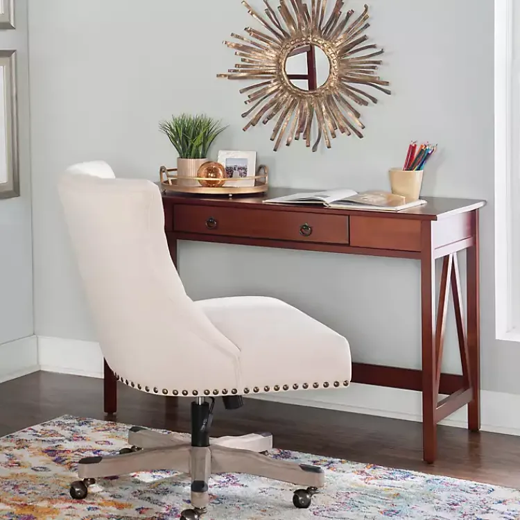 Office Furniture-Kirklands Home Charleston Antique Tobacco Desk Brown