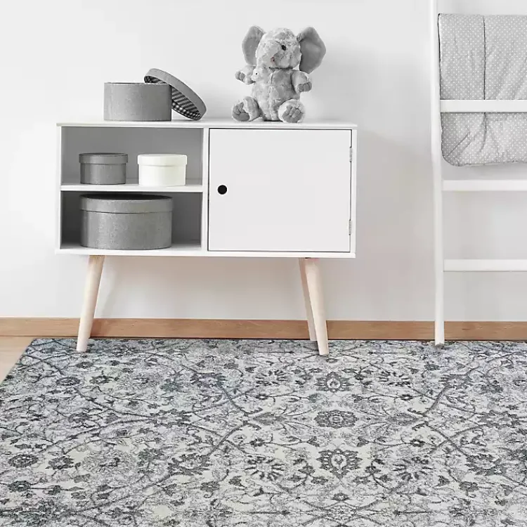 Area Rugs-Kirklands Home Light Blue Alex Area Rug, 5x7