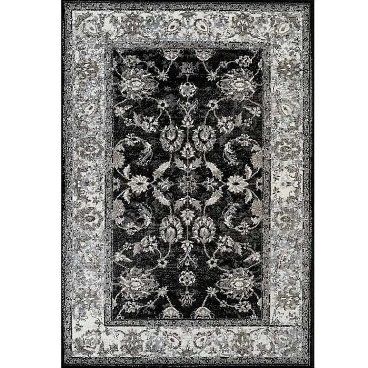 Area Rugs-Kirklands Home Black Alex Area Rug, 5x7