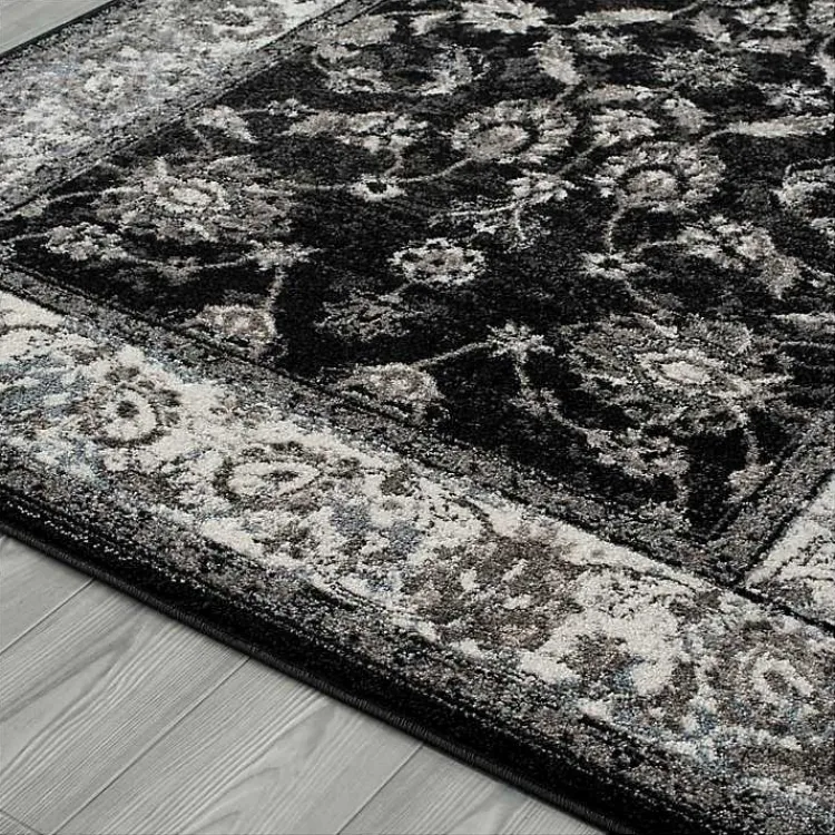 Area Rugs-Kirklands Home Black Alex Area Rug, 5x7