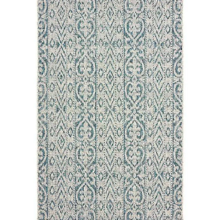 Outdoor Rugs-Kirklands Home Azure Terrace Sun Shower Outdoor Area Rug, 7x9