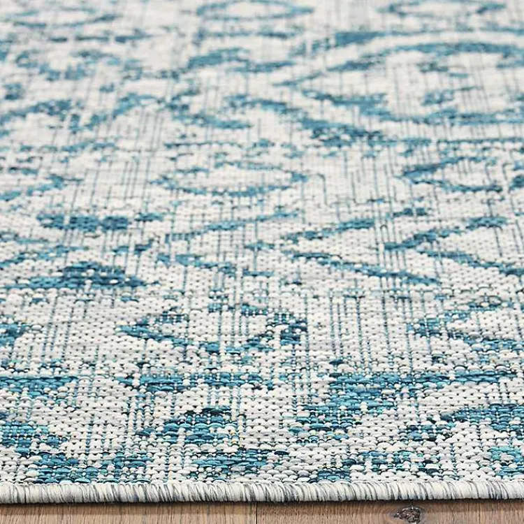 Outdoor Rugs-Kirklands Home Azure Terrace Sun Shower Outdoor Area Rug, 7x9