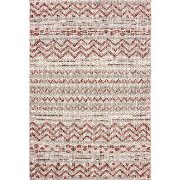 Outdoor Rugs-Kirklands Home Geometric Stripe Sun Shower Outdoor Area Rug, 5x8