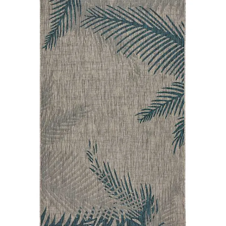 Outdoor Rugs-Kirklands Home Tropical Palms Captiva Outdoor Area Rug, 5x7