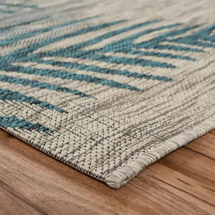 Outdoor Rugs-Kirklands Home Tropical Palms Captiva Outdoor Area Rug, 7x9