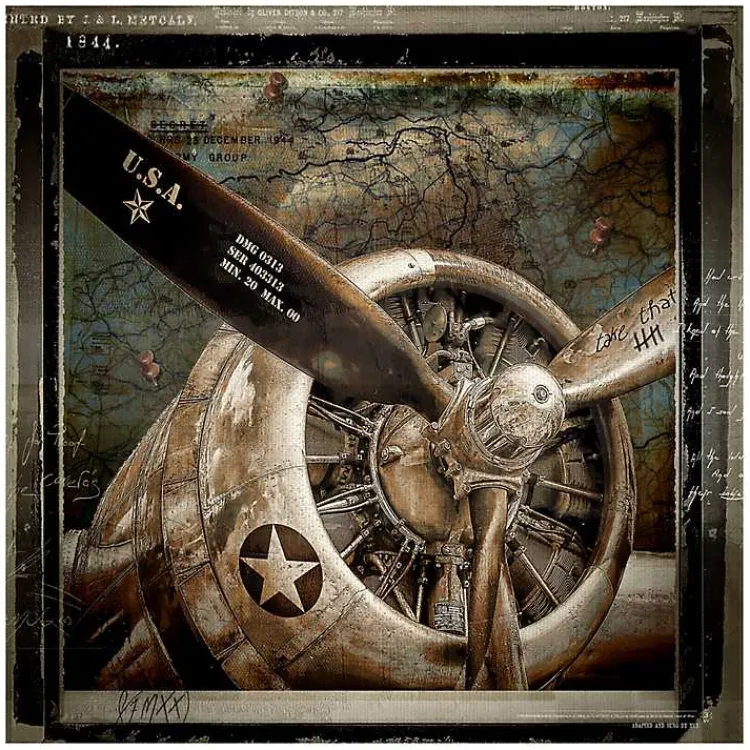 Canvas Art-Kirklands Home Wing and a Prayer Square Canvas Art Print Brown