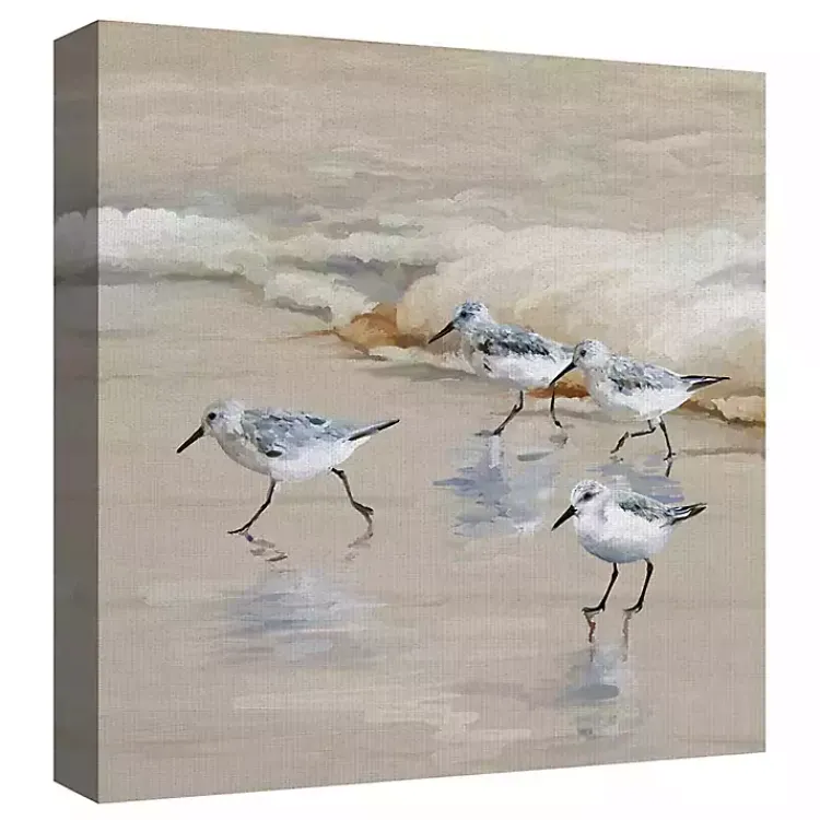 Canvas Art-Kirklands Home Sandpiper Beach I and II Art Prints, Set of 2 Tan
