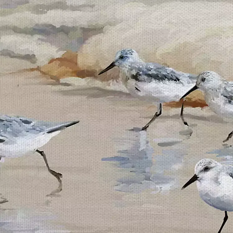 Canvas Art-Kirklands Home Sandpiper Beach I and II Art Prints, Set of 2 Tan