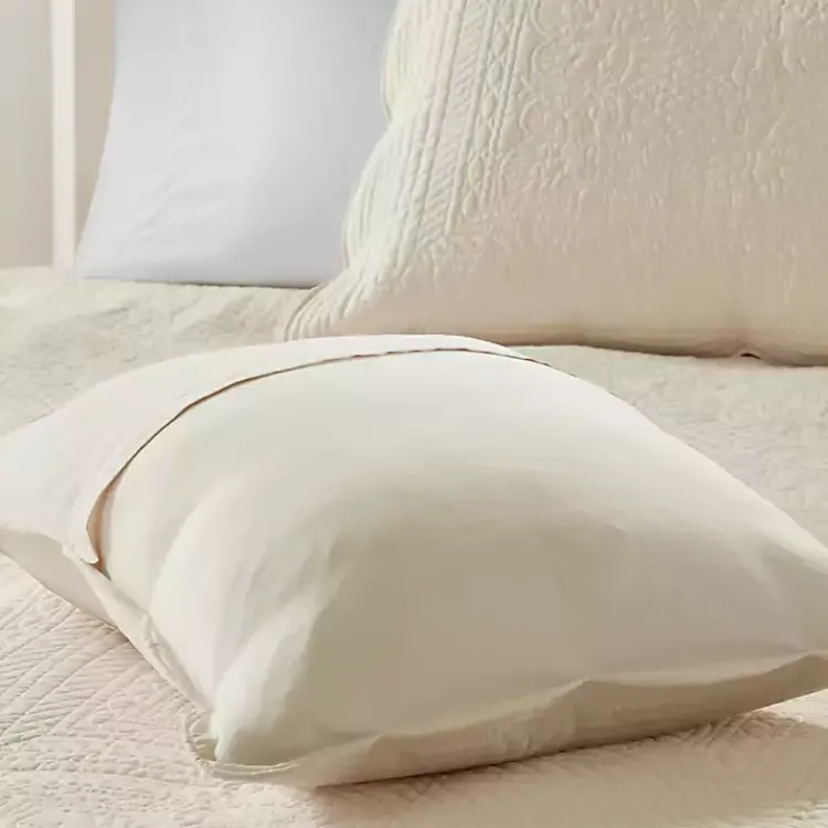 Bedspreads & Coverlets-Kirklands Home Scalloped Monica 3-pc. Queen Coverlet Set Ivory