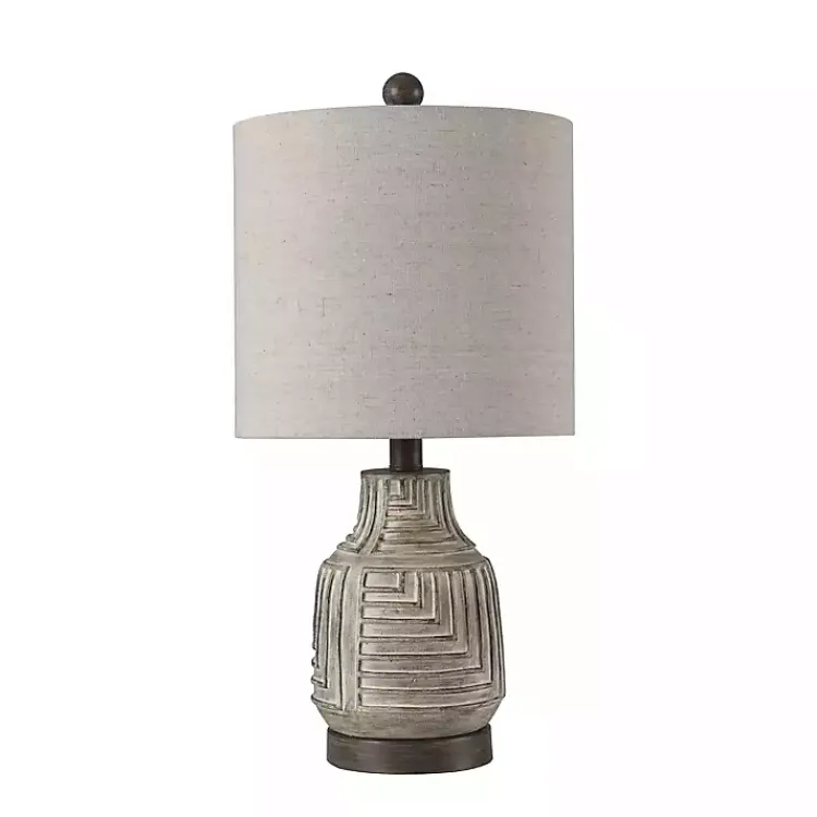 Table Lamps-Kirklands Home Maze Design Table Lamp Tan