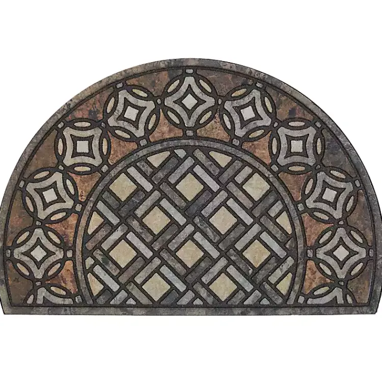Doormats-Kirklands Home Deco Tile Slice Doormat Brown