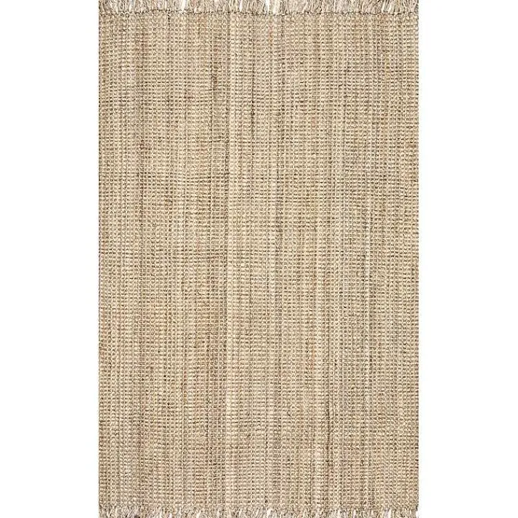 Area Rugs-Kirklands Home Hand Woven Chunky Loop Natural Jute Area Rug, 5x7 Tan