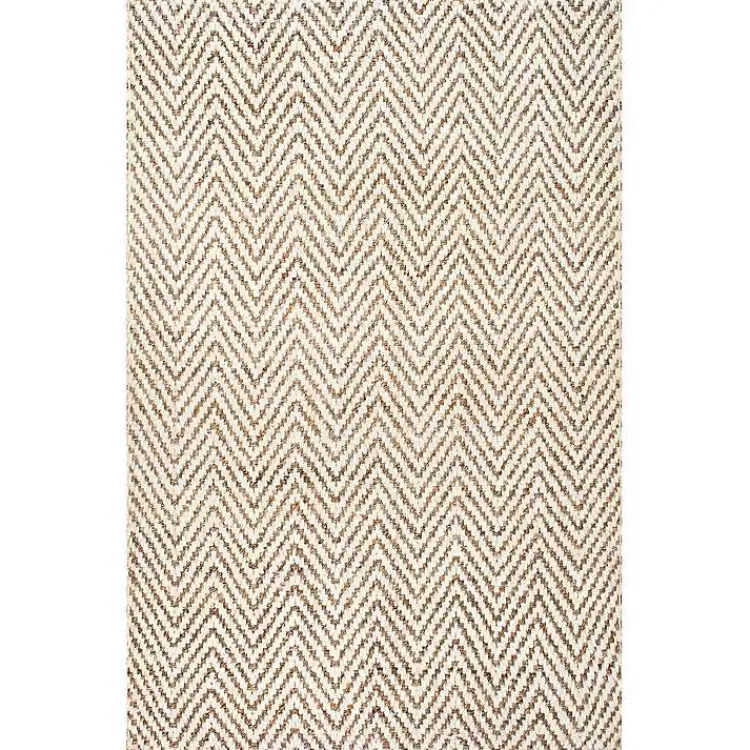 Area Rugs-Kirklands Home Brown Chevron Valen Area Rug, 8x10