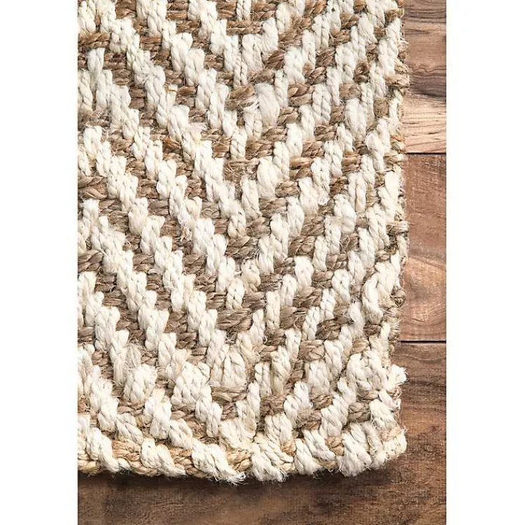 Area Rugs-Kirklands Home Brown Chevron Valen Area Rug, 8x10