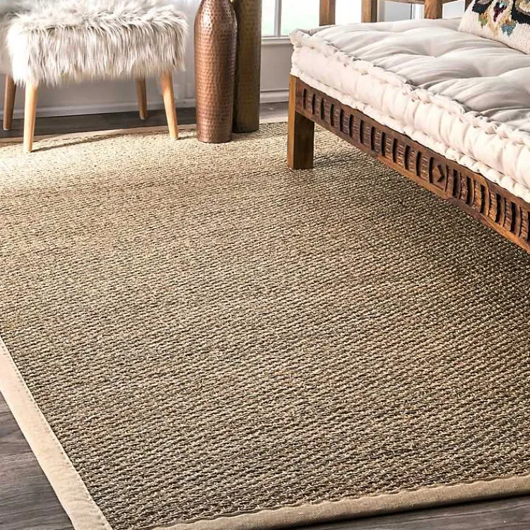 Area Rugs-Kirklands Home Natural Seagrass Percey Area Rug, 5x8 Tan