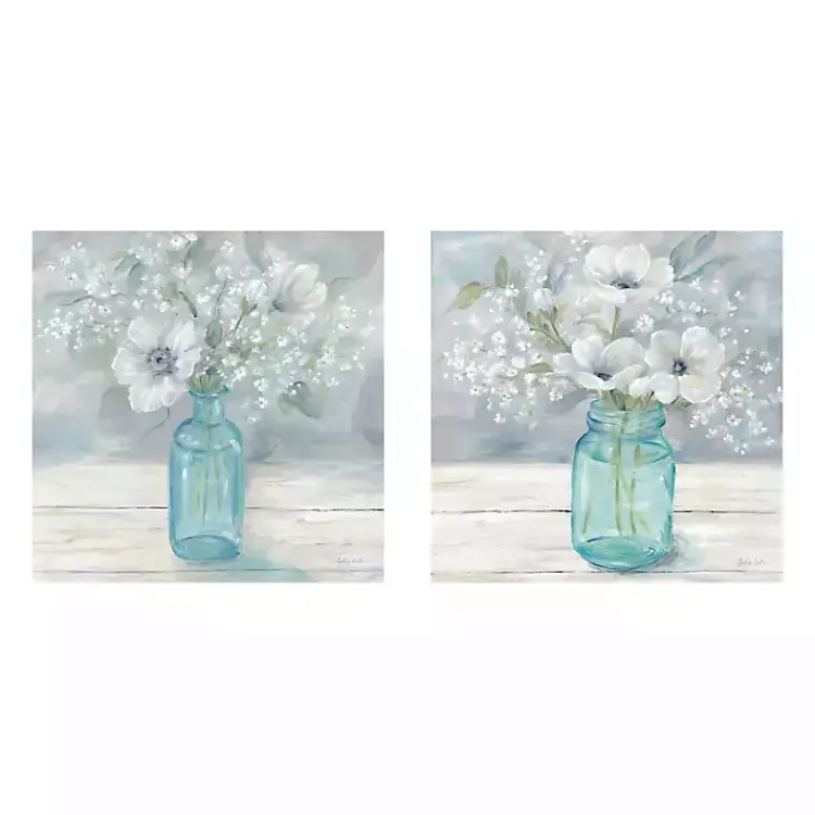 Canvas Art-Kirklands Home Jar Bouquet Giclee Canvas Art Prints, Set of 2 Multi