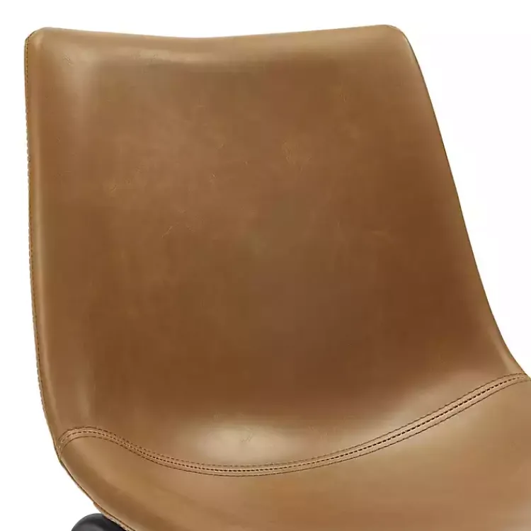 Bar Stools & Counter Height Stools-Kirklands Home Whiskey Faux Leather Counter Stools, Set of 2 Brown