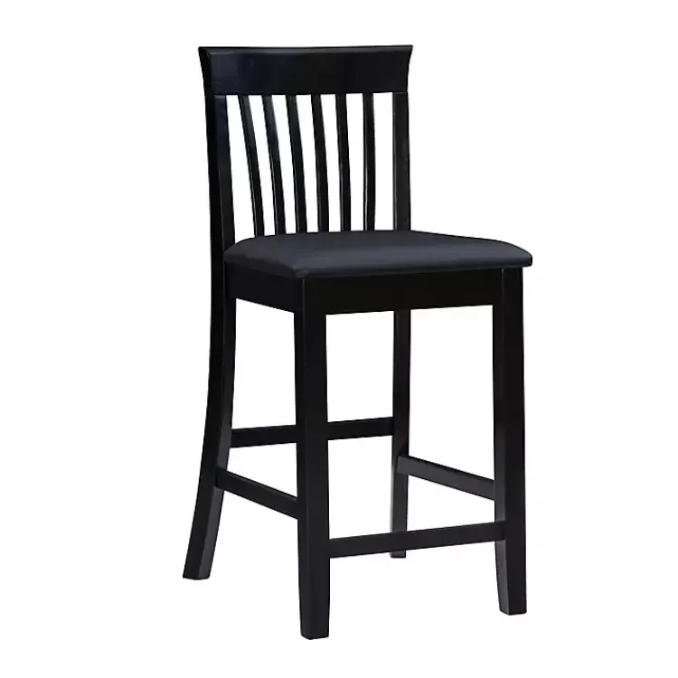 Bar Stools & Counter Height Stools-Kirklands Home Jayden Craftsman Counter Stool Black