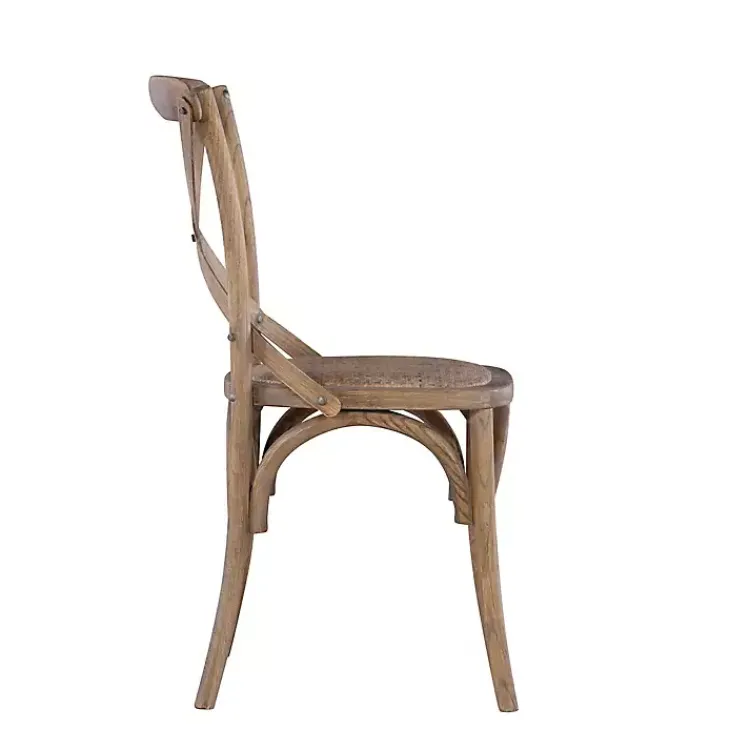 Dining Chairs-Kirklands Home French Country X-Back Dining Chairs, Set of 2 Gray