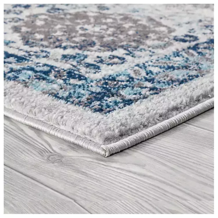 Area Rugs-Kirklands Home Aqua and Gray Alex Area Rug, 5x7