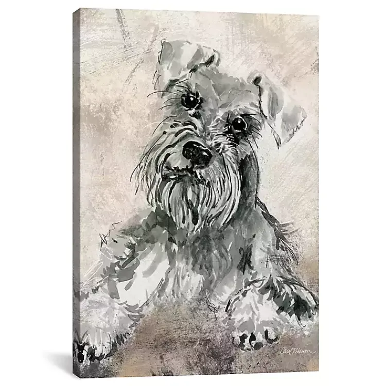 Canvas Art-Kirklands Home Schnauzer Canvas Art Print Gray