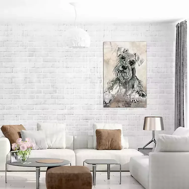 Canvas Art-Kirklands Home Schnauzer Canvas Art Print Gray