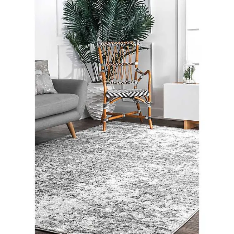 Area Rugs-Kirklands Home Silver Deena Abstract Area Rug, 7x9