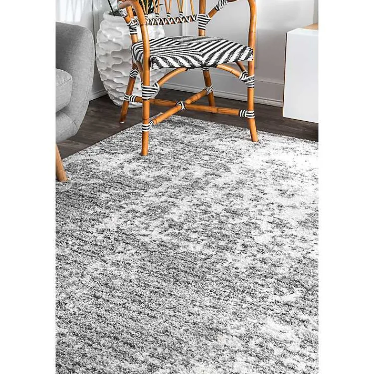 Area Rugs-Kirklands Home Silver Deena Abstract Area Rug, 7x9