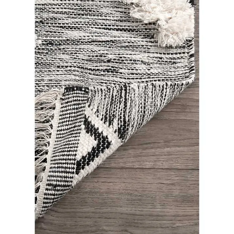Area Rugs-Kirklands Home Sofia Moroccan Fringe Area Rug, 5x8 Gray