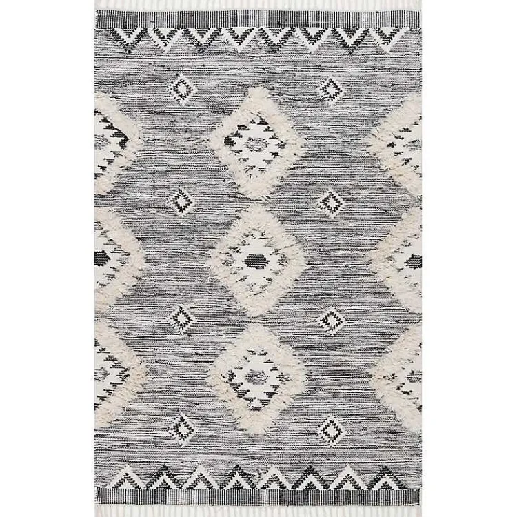 Area Rugs-Kirklands Home Sofia Moroccan Fringe Area Rug, 8x10 Gray