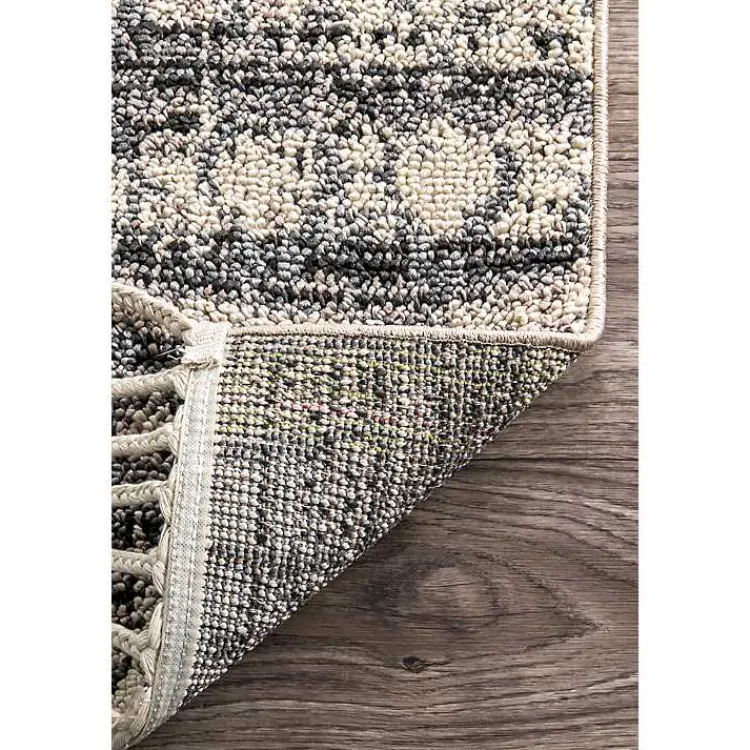 Area Rugs-Kirklands Home Moroccan Tassel Area Rug, 5x8 Gray