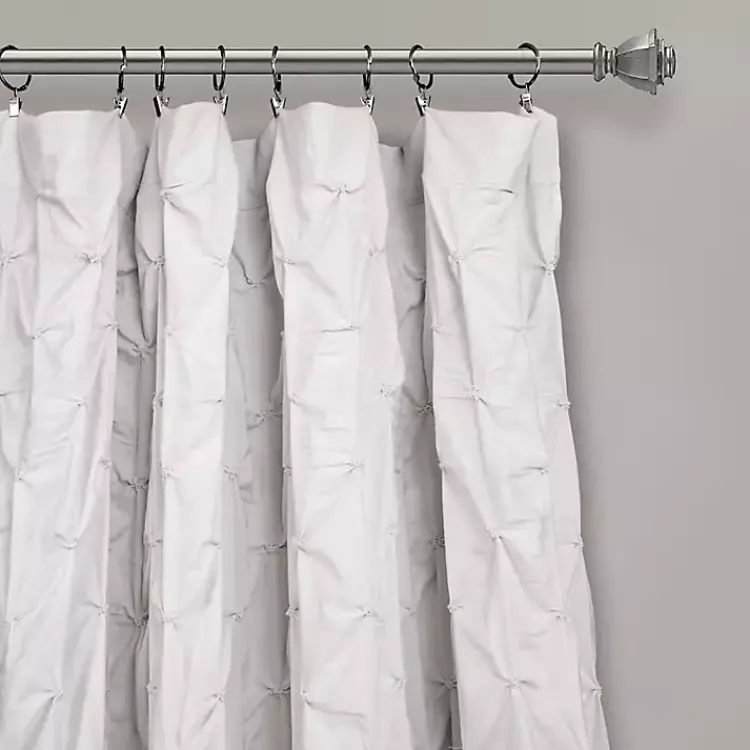 Curtains & Drapes-Kirklands Home Ravello Pintuck Curtain Panel, 84 in. White