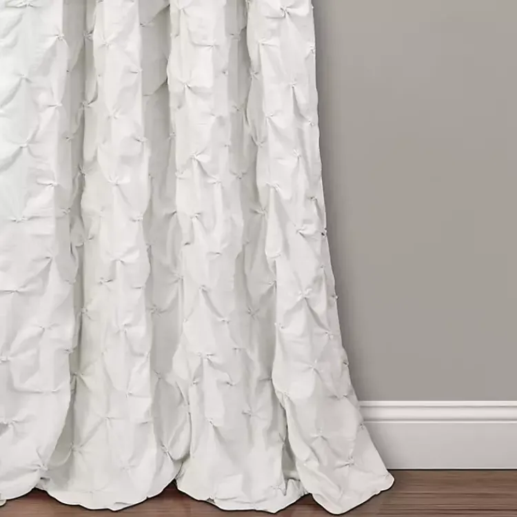 Curtains & Drapes-Kirklands Home Ravello Pintuck Curtain Panel, 84 in. White